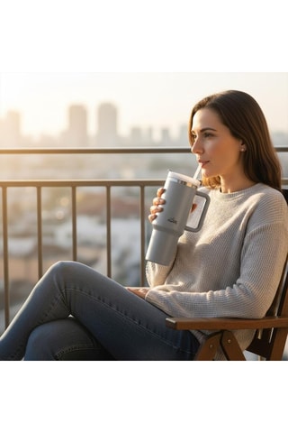 Travel mug in acciaio inossidabile Any Morning - Grigio - 1,2 l