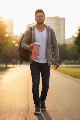 Travel mug in acciaio inossidabile Any Morning - Arancione - 1,2 l