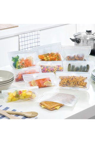 10 Hermetisch Afsluitbare Zakken 21,5 x 12 cm, 21,5 x 18 cm