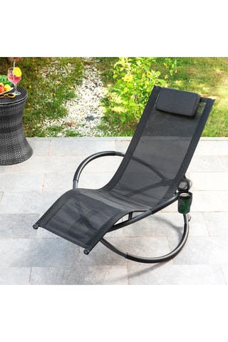 Chaise longue pieghevole a dondolo orbitale