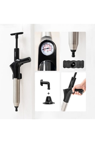 Hoge Druk Ontstopper - Zwart en Zilverkleurig - 55,5 x 20 x 5 cm