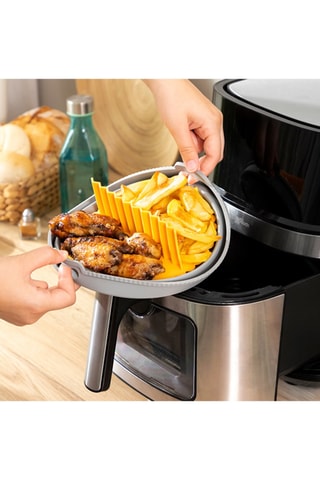 Opvouwbare Siliconen Mand  
Grijs en Oranje