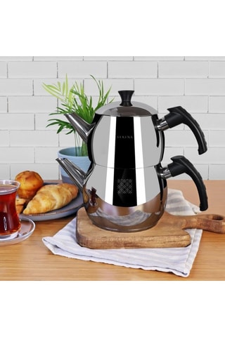 2 Roestvrijstalen Theepotten Serenk Modernist - 1 en 1,5 l