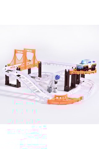 Circuito di auto a tema spazio - 39 pezzi - Da 3 anni