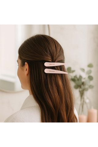 6 fermagli Beautifly - Beige, rosa e nero