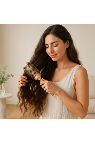 Spazzola per capelli in ceramica Beautifly HA-14 - Dorato - 53 mm