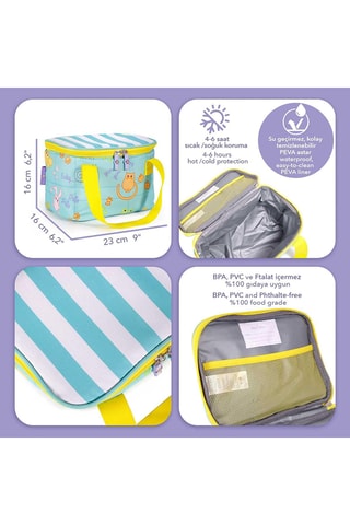 Borsa portapranzo Milk&Moo - Turchese