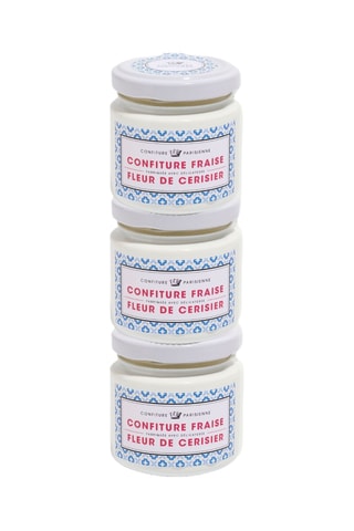 3 confitures fraise fleur de cerisier - 3 x 100 g