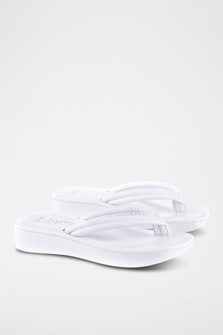 Tongs en cuir - Blanc