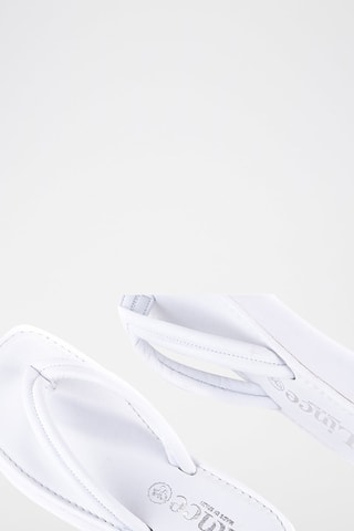 Tongs en cuir - Blanc