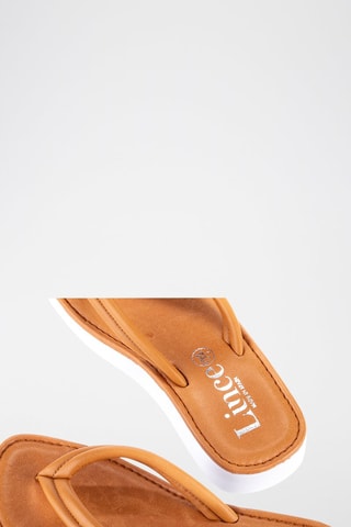 Tongs en cuir - Marron