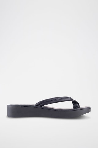 Tongs en cuir - Noir