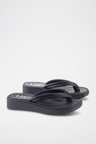 Tongs en cuir - Noir