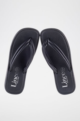 Tongs en cuir - Noir