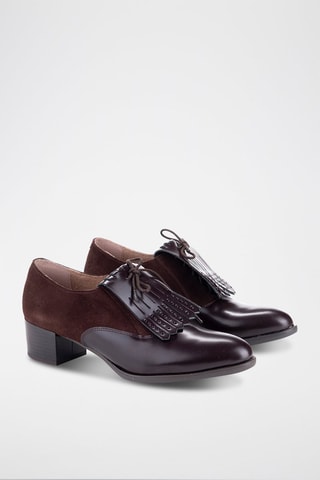 Derbys à talons en nubuck Florentic - Marron