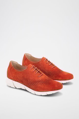 Derbys en nubuck - Rouge