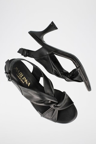 Sandales à talons en cuir Alina - Noir