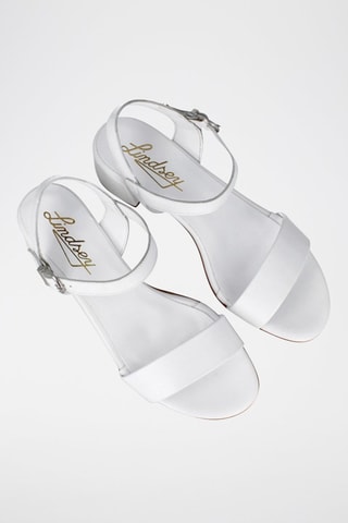 Sandales à talons en cuir Selma - Blanc