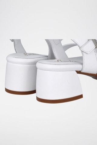 Sandales à talons en cuir Selma - Blanc