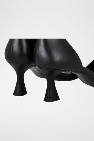 Sandales à talons en cuir Saray - Noir