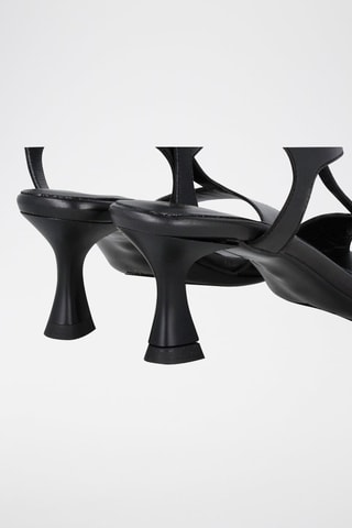 Sandales à talons en cuir Saray - Noir