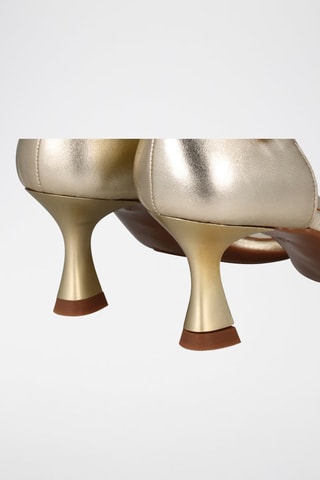 Sandales à talons en cuir Saray - Doré