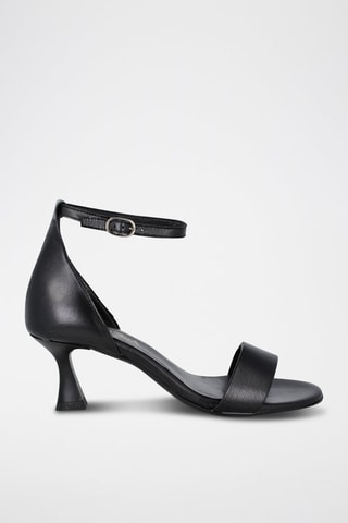 Sandales à talons en cuir Saray - Noir