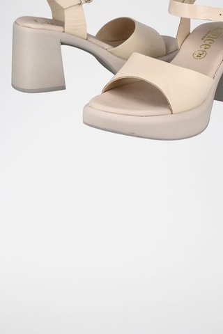 Sandales à talons en cuir Velvet - Beige