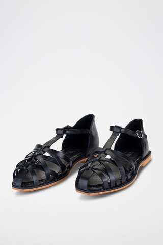 Sandales en cuir - Noir