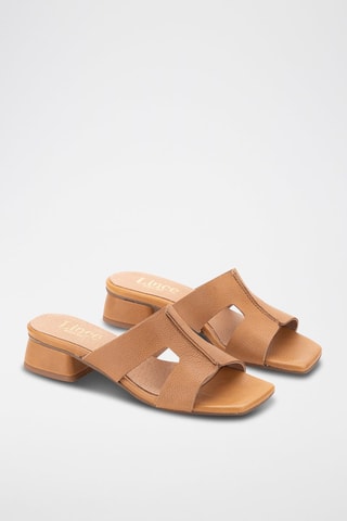 Mules en cuir Sindi - Camel
