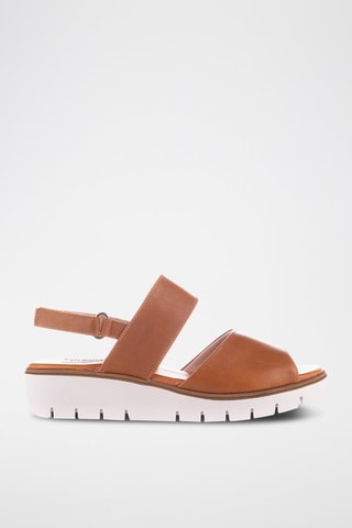 Sandales plateformes en cuir Velvet - Camel