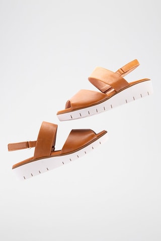 Sandales plateformes en cuir Velvet - Camel