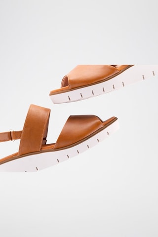 Sandales plateformes en cuir Velvet - Camel