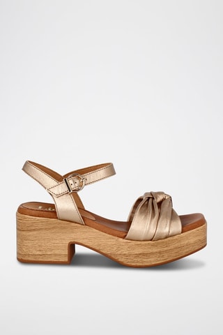 Sandales à talons en cuir Florencia - Bronze