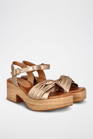 Sandales à talons en cuir Florencia - Bronze