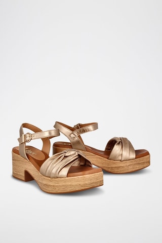 Sandales à talons en cuir Florencia - Bronze