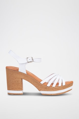 Sandales à talons en cuir Florencia - Blanc