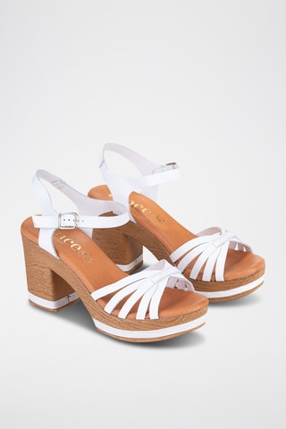 Sandales à talons en cuir Florencia - Blanc