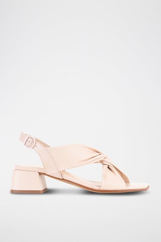 Sandales à talons en cuir - Rose