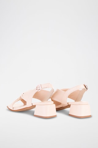 Sandales à talons en cuir - Rose