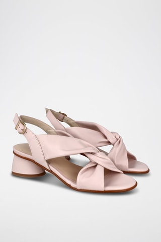 Sandales à talons en cuir - Rose