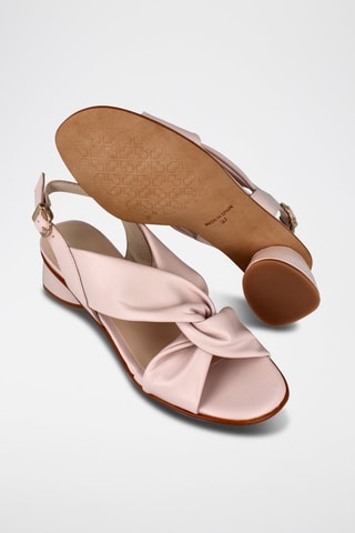 Sandales à talons en cuir - Rose