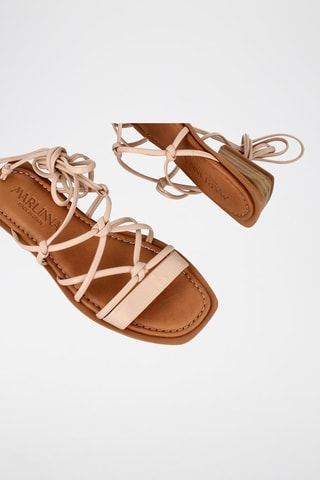 Spartiates en cuir - Beige