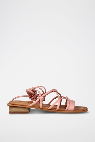 Spartiates en cuir - Rose