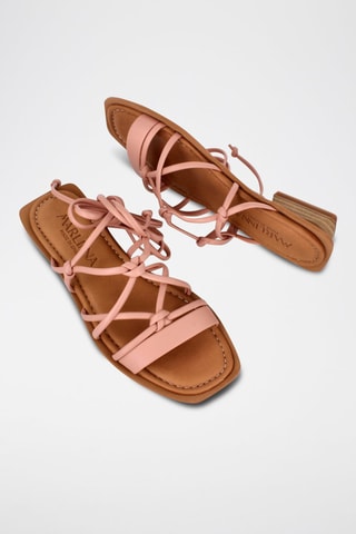 Spartiates en cuir - Rose