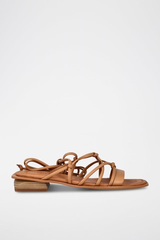 Spartiates en cuir - Camel