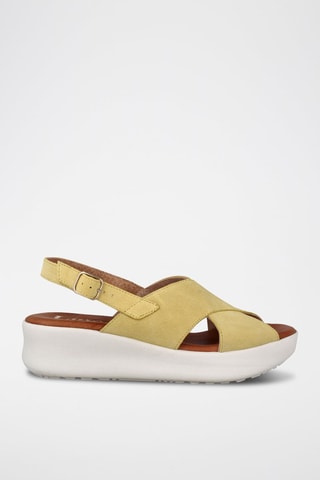 Sandales en cuir - Jaune