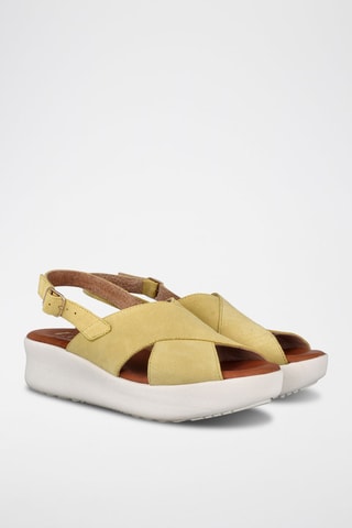 Sandales en cuir - Jaune