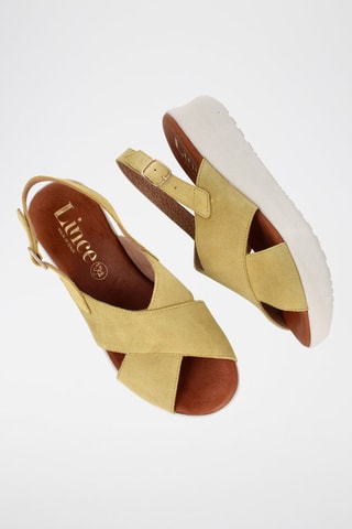 Sandales en cuir - Jaune