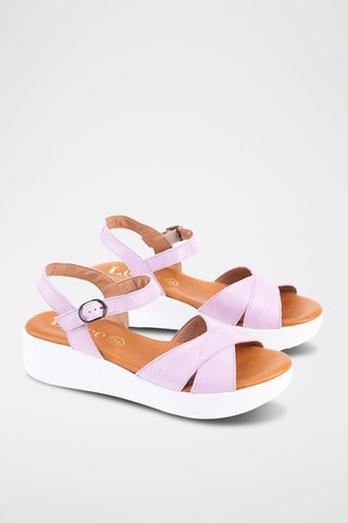 Sandales en nubuck - Lilas